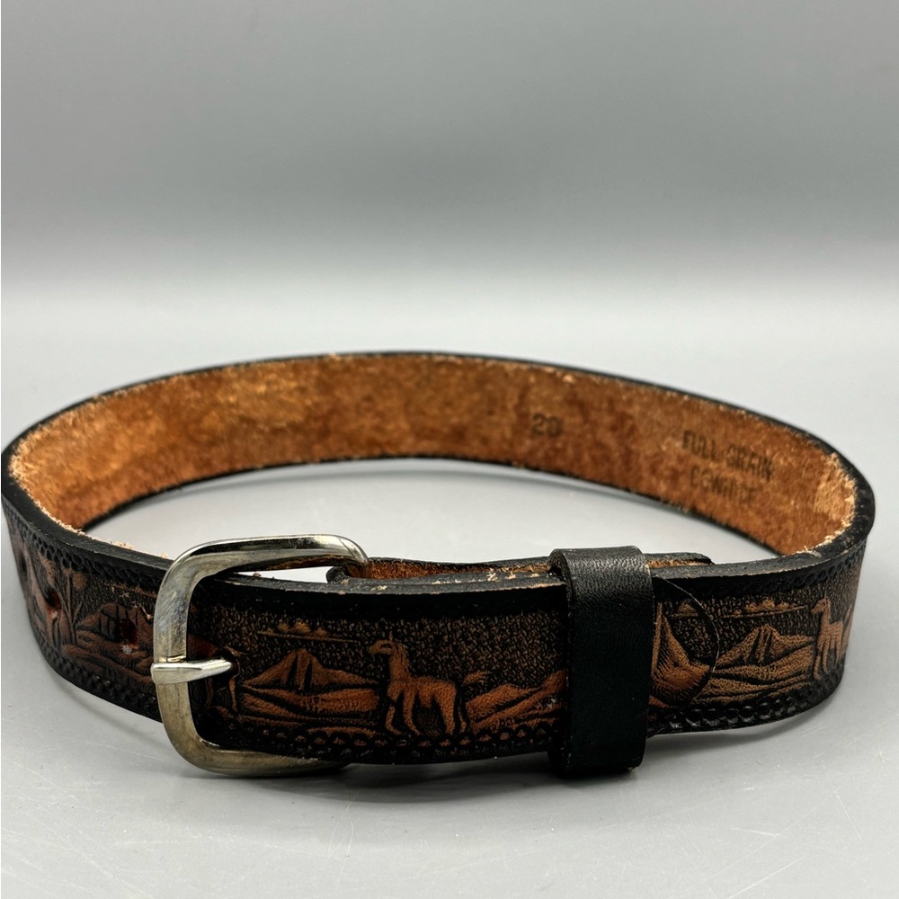 Youth Boys Browns and Black Leather Belt